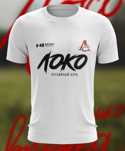 Футболка "Локо" (бело-черная)