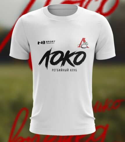 Футболка "Локо" (бело-черная)