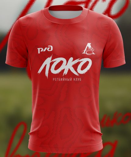 Футболка "Локо" красная (полная запечатка)